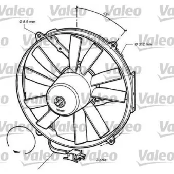 Ventilateur, refroidissement du moteur VALEO 696068