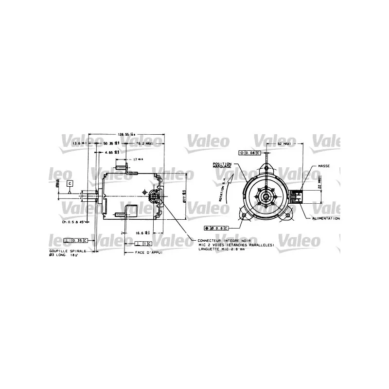 Moteur électrique, ventilateur pour radiateurs VALEO 698085