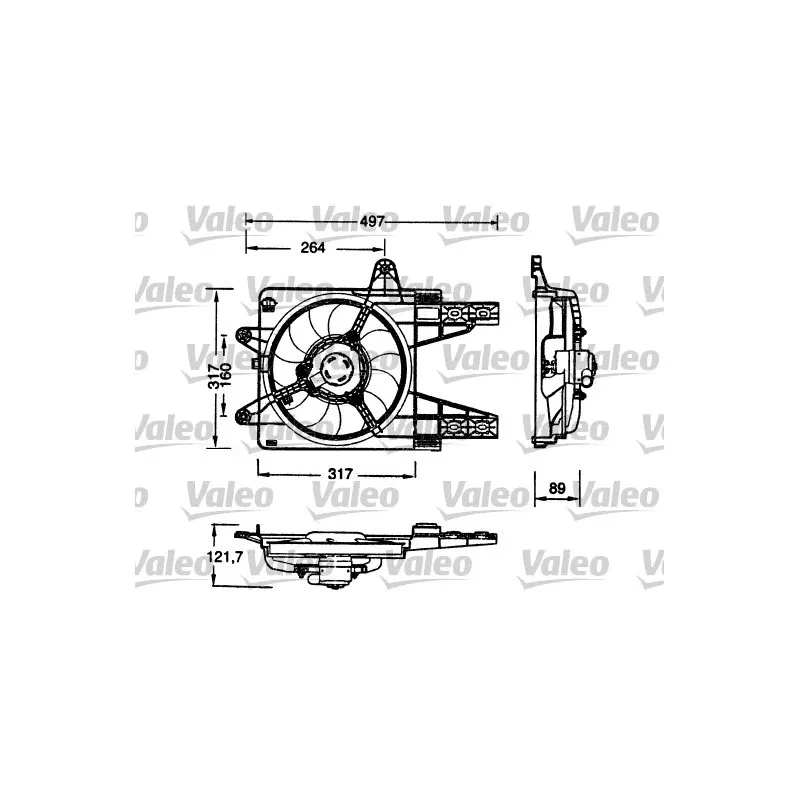 Ventilateur, refroidissement du moteur VALEO 698179