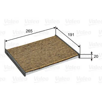 Filtre, air de l'habitacle VALEO 701028