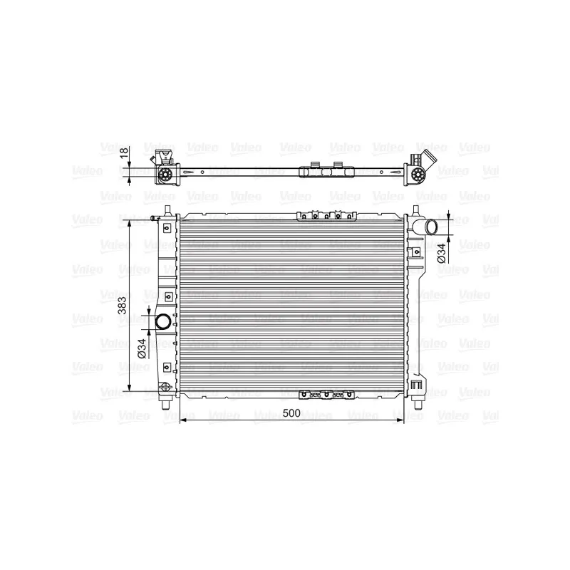 Radiateur, refroidissement du moteur VALEO 701544