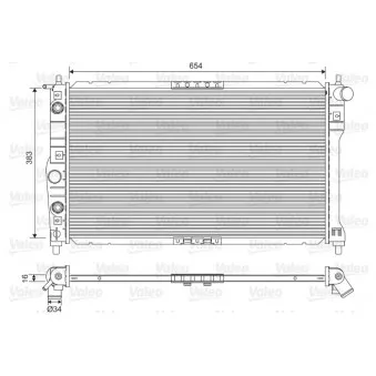 Radiateur, refroidissement du moteur VALEO 701558