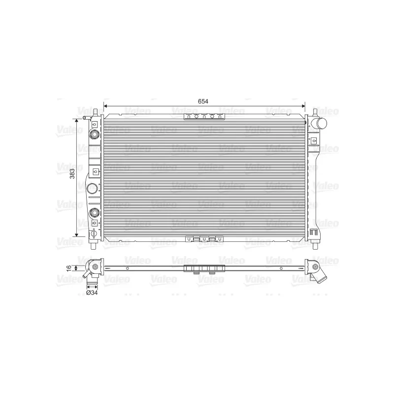 Radiateur, refroidissement du moteur VALEO 701558