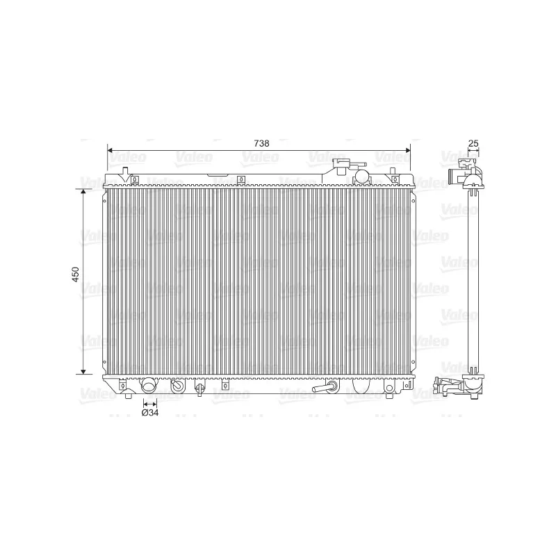 Radiateur, refroidissement du moteur VALEO 701608