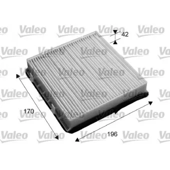 Filtre, air de l'habitacle VALEO 715653