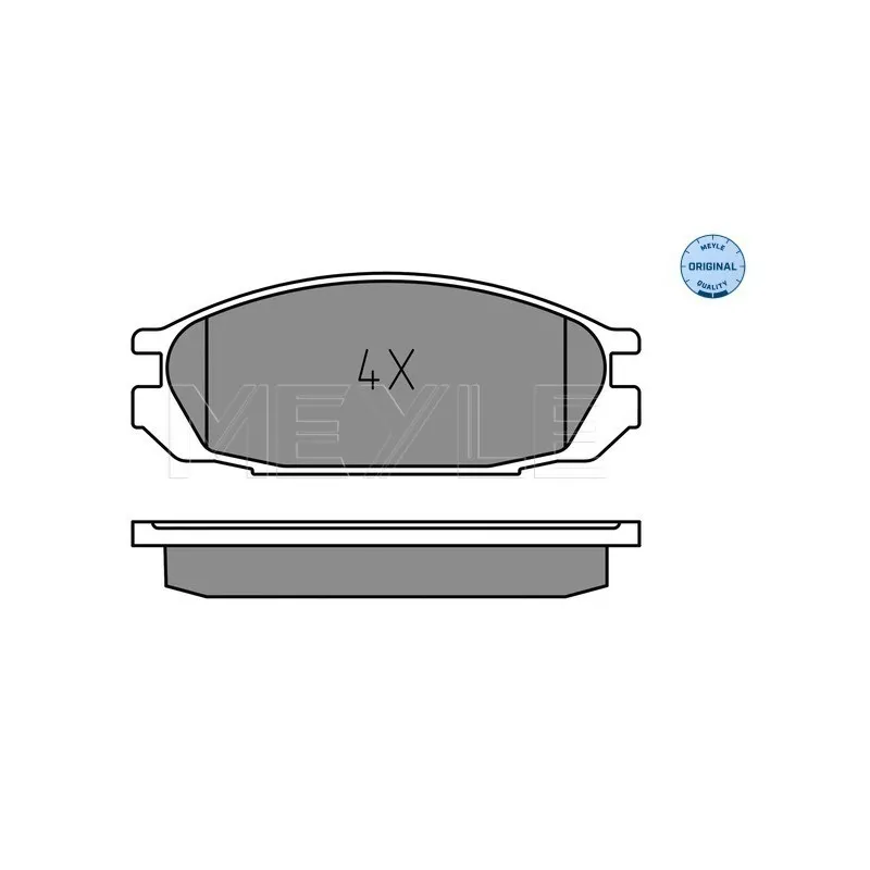 Jeu de 4 plaquettes de frein arrière MEYLE 025 200 9819