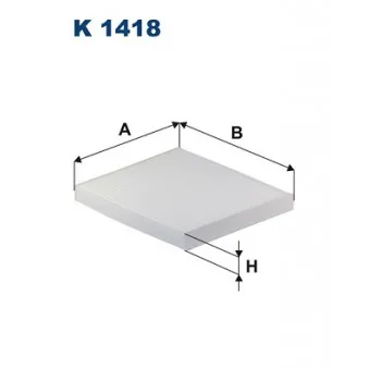 Filtre, air de l'habitacle FILTRON K 1418