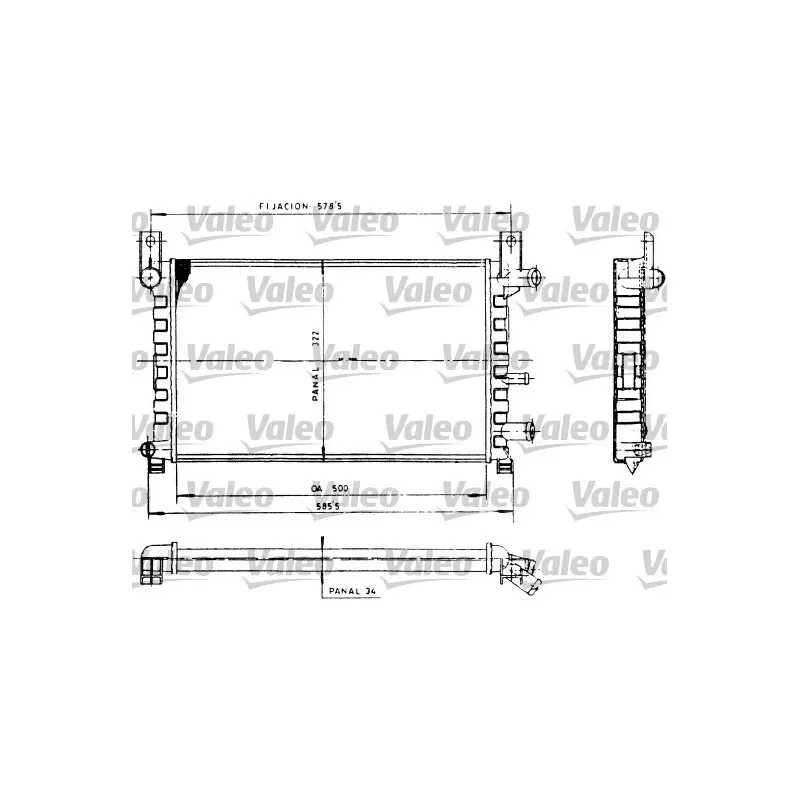 Radiateur, refroidissement du moteur VALEO 730483