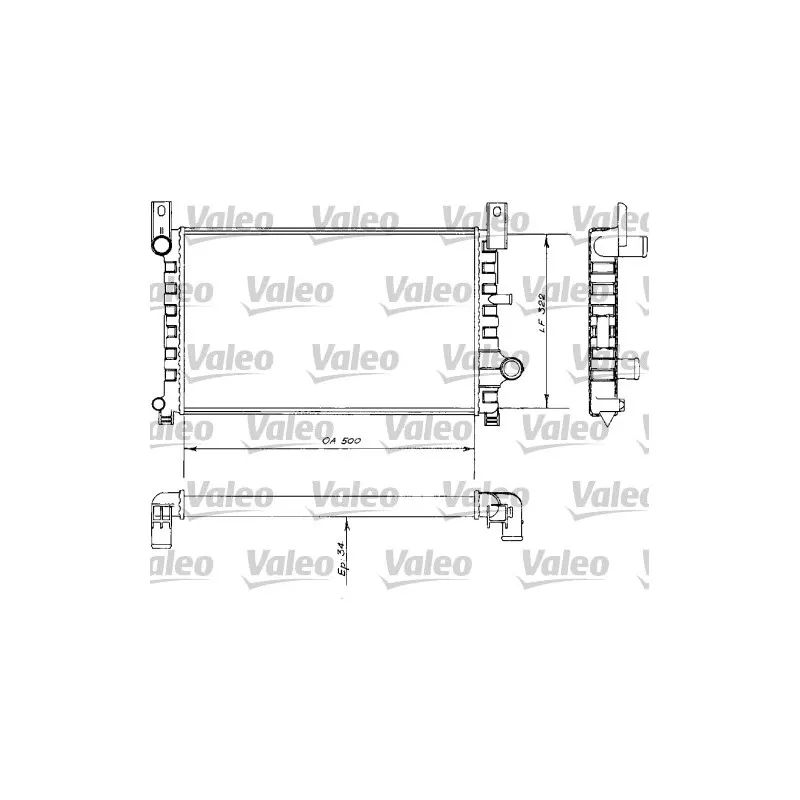 Radiateur, refroidissement du moteur VALEO 730484