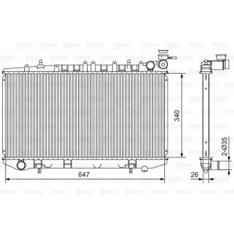 Radiateur, refroidissement du moteur VALEO 731090