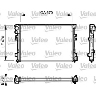 Radiateur, refroidissement du moteur VALEO 731168