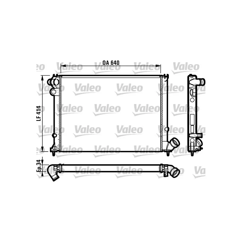 Radiateur, refroidissement du moteur VALEO 731384