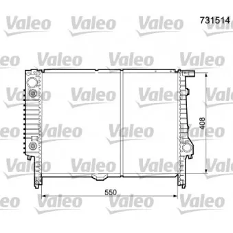 Radiateur, refroidissement du moteur VALEO 731514