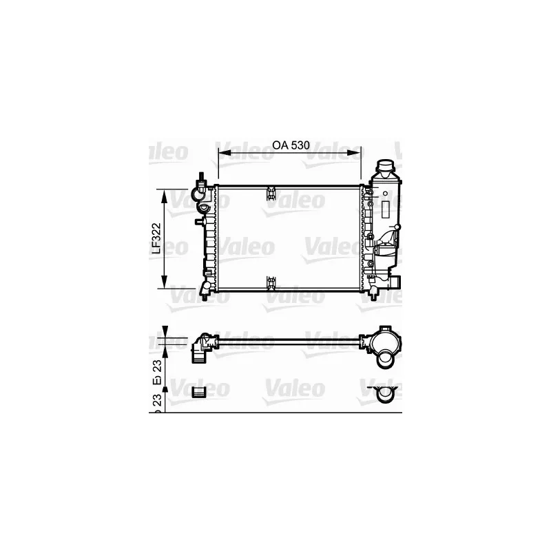 Radiateur, refroidissement du moteur VALEO 731527