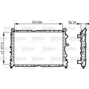 Radiateur, refroidissement du moteur VALEO 731592