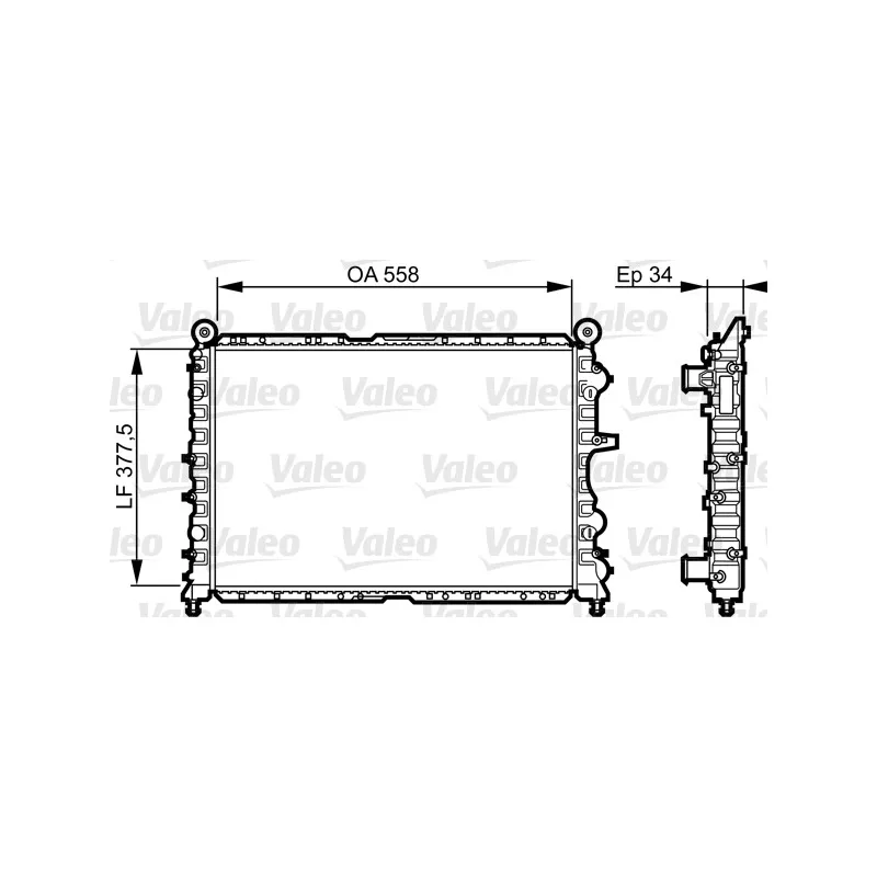 Radiateur, refroidissement du moteur VALEO 731592