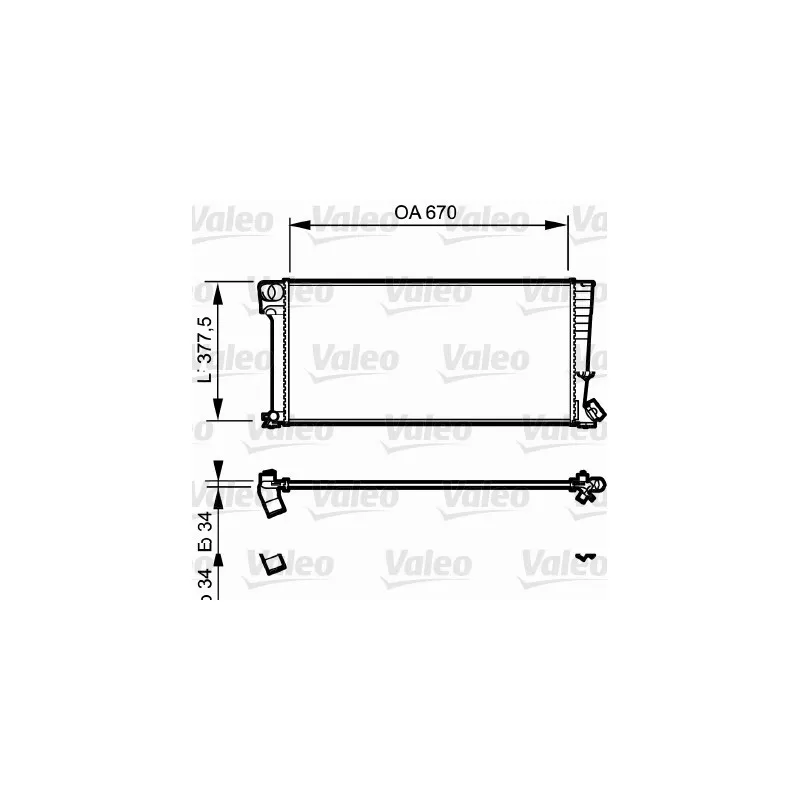 Radiateur, refroidissement du moteur VALEO 731743