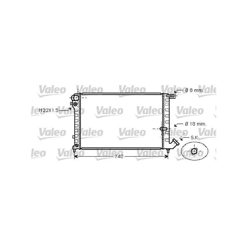 Radiateur, refroidissement du moteur VALEO 731752