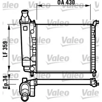 Radiateur, refroidissement du moteur VALEO 732004