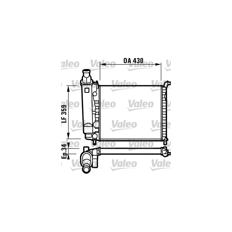 Radiateur, refroidissement du moteur VALEO 732004