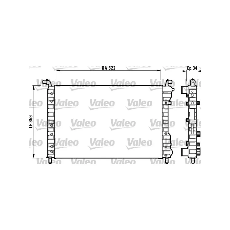 Radiateur, refroidissement du moteur VALEO 732006