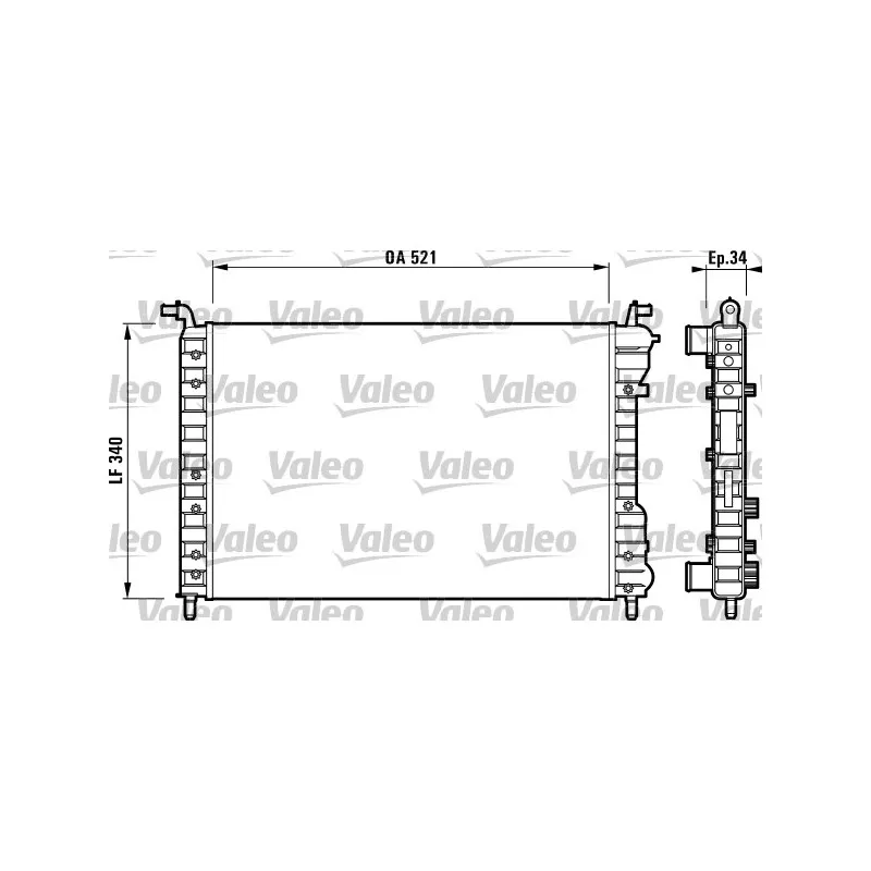 Radiateur, refroidissement du moteur VALEO 732007