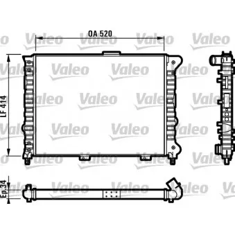 Radiateur, refroidissement du moteur VALEO 732011