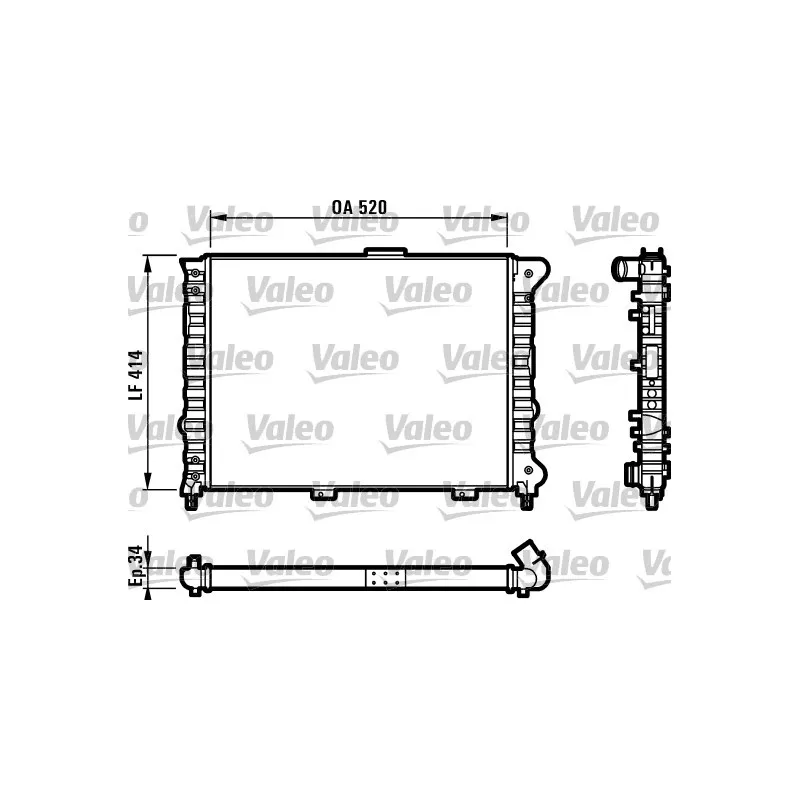 Radiateur, refroidissement du moteur VALEO 732011