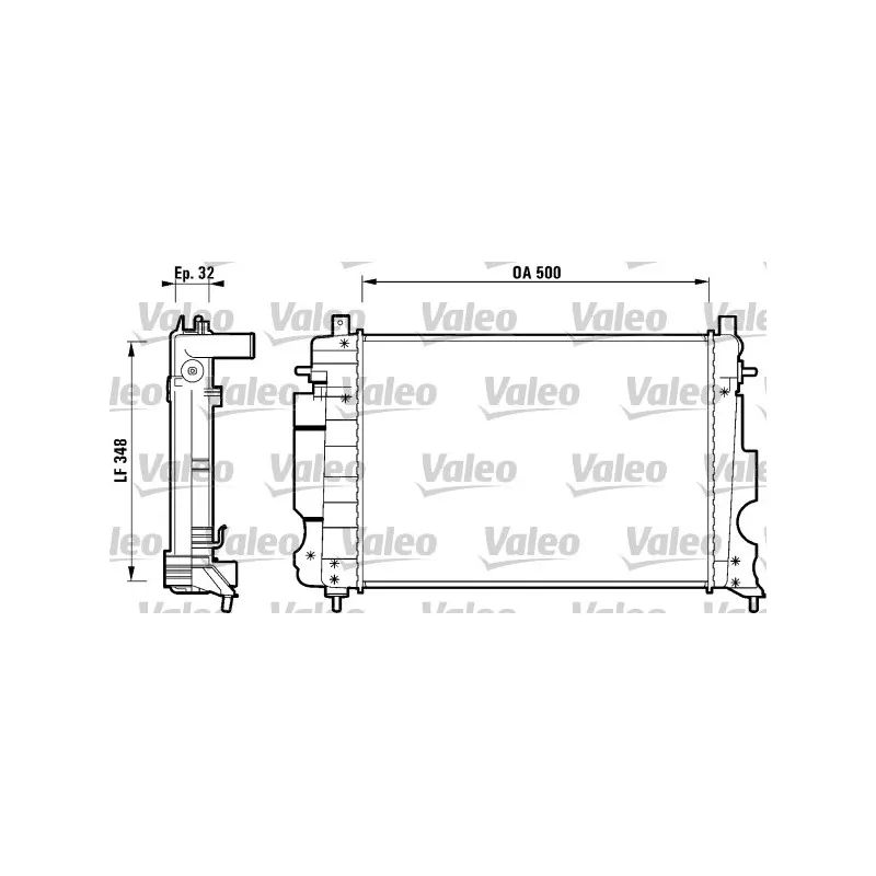 Radiateur, refroidissement du moteur VALEO 732120