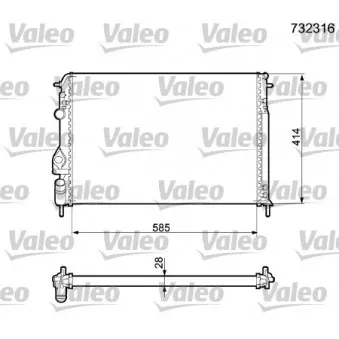 Radiateur, refroidissement du moteur VALEO 732316