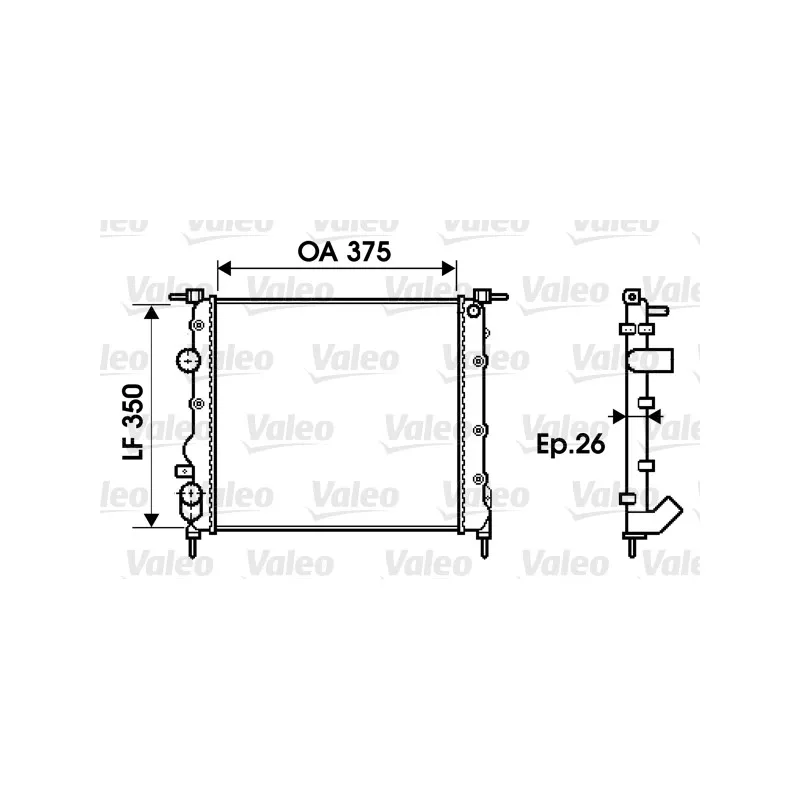 Radiateur, refroidissement du moteur VALEO 732338