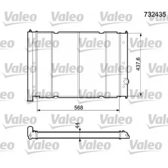 Radiateur, refroidissement du moteur VALEO 732435