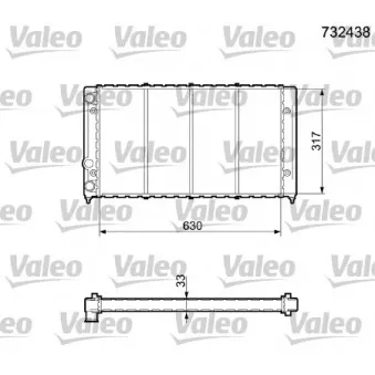 Radiateur, refroidissement du moteur VALEO 732438