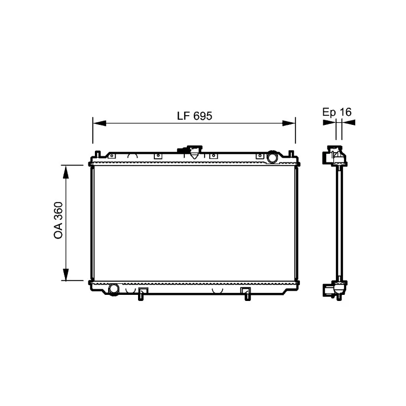 Radiateur, refroidissement du moteur VALEO 732528