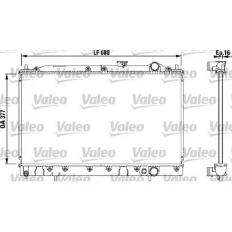 Radiateur, refroidissement du moteur VALEO 732540