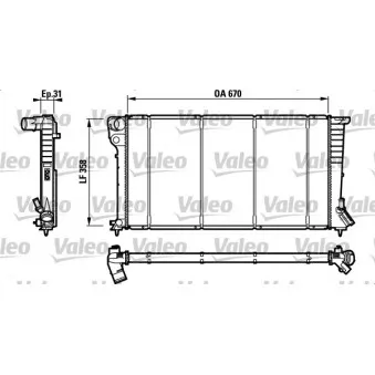 Radiateur, refroidissement du moteur VALEO 732577