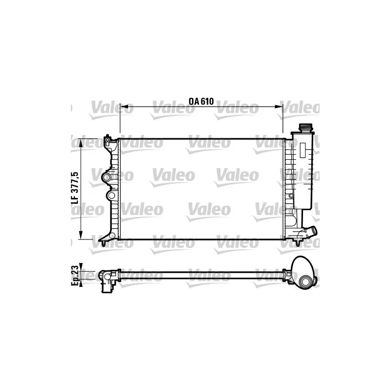 Radiateur, refroidissement du moteur VALEO 732597