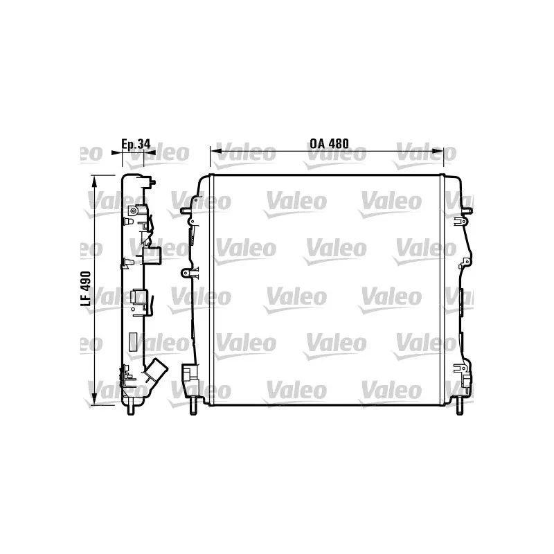 Radiateur, refroidissement du moteur VALEO 732717