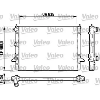 Radiateur, refroidissement du moteur VALEO 732786