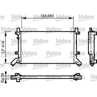 Radiateur, refroidissement du moteur VALEO 732952