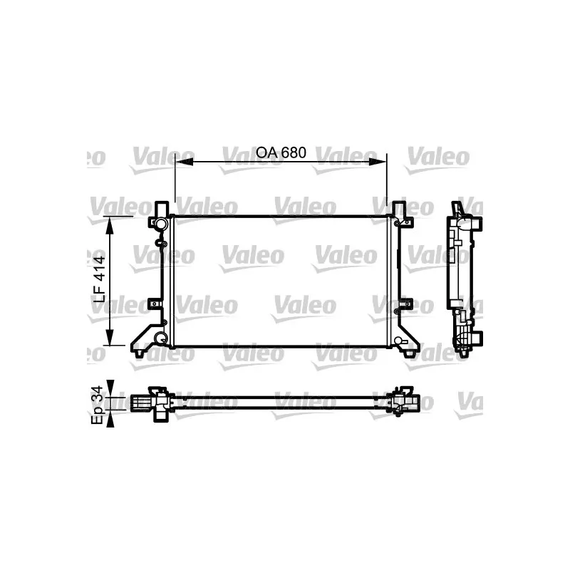 Radiateur, refroidissement du moteur VALEO 732952