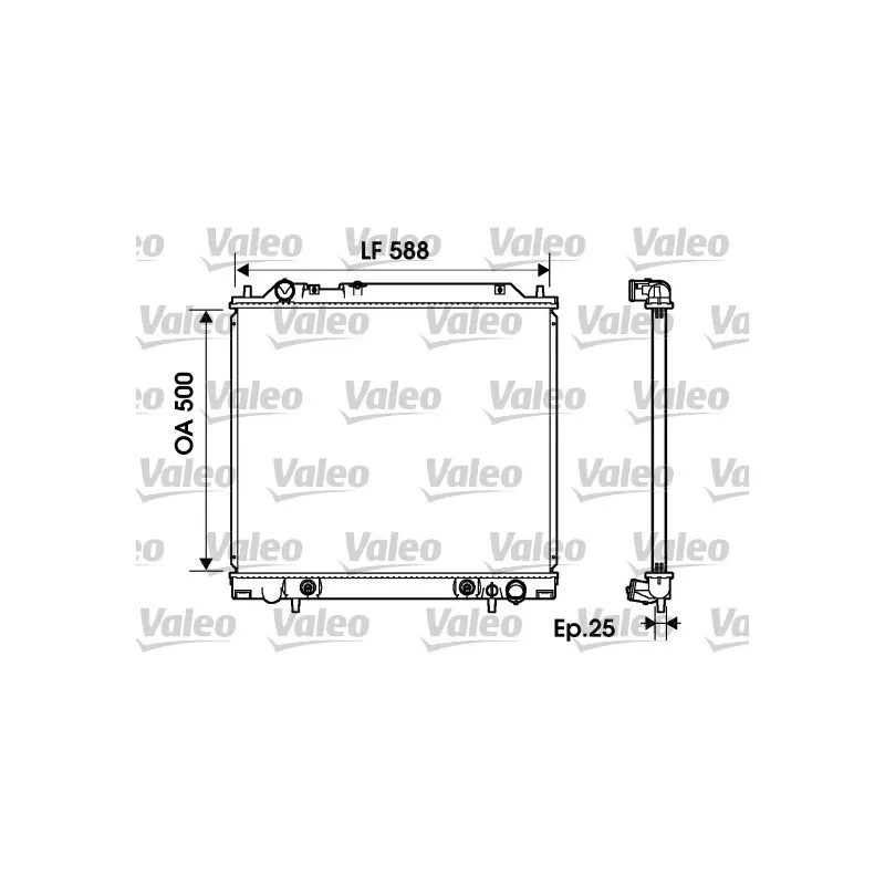 Radiateur, refroidissement du moteur VALEO 734145