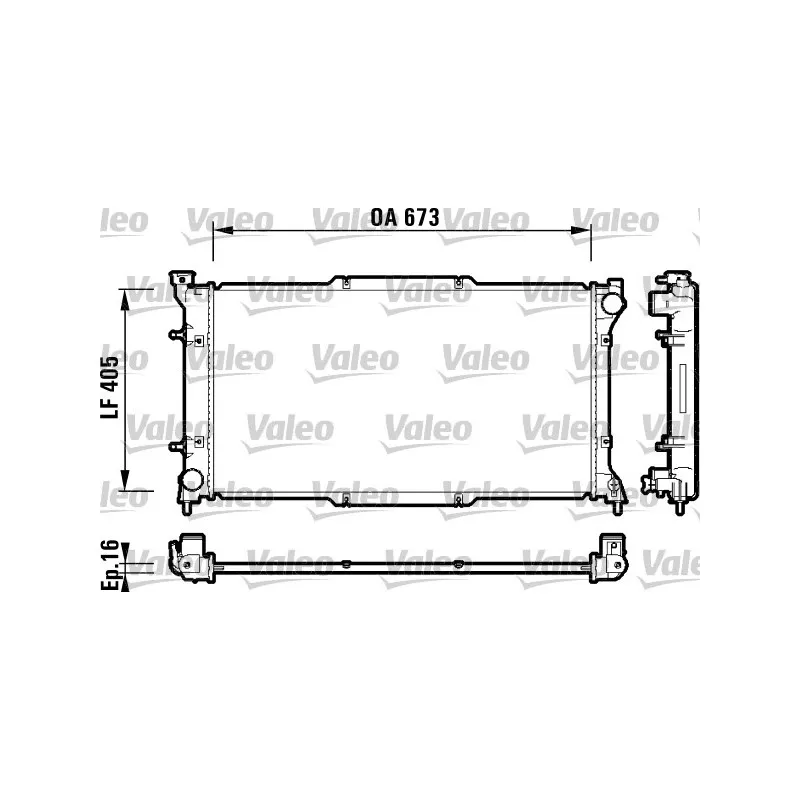 Radiateur, refroidissement du moteur VALEO 734158