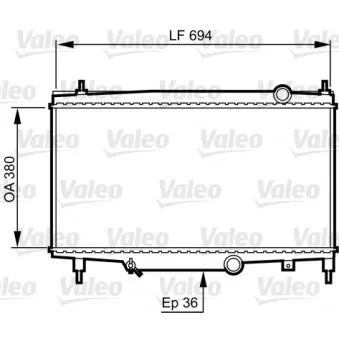 Radiateur, refroidissement du moteur VALEO 734336