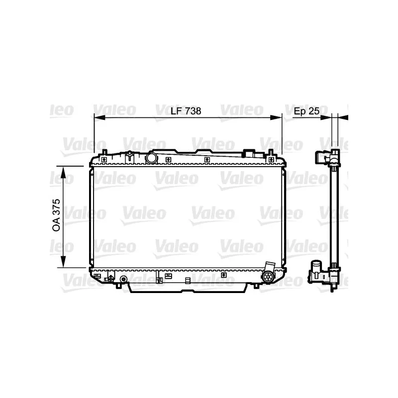 Radiateur, refroidissement du moteur VALEO 734397