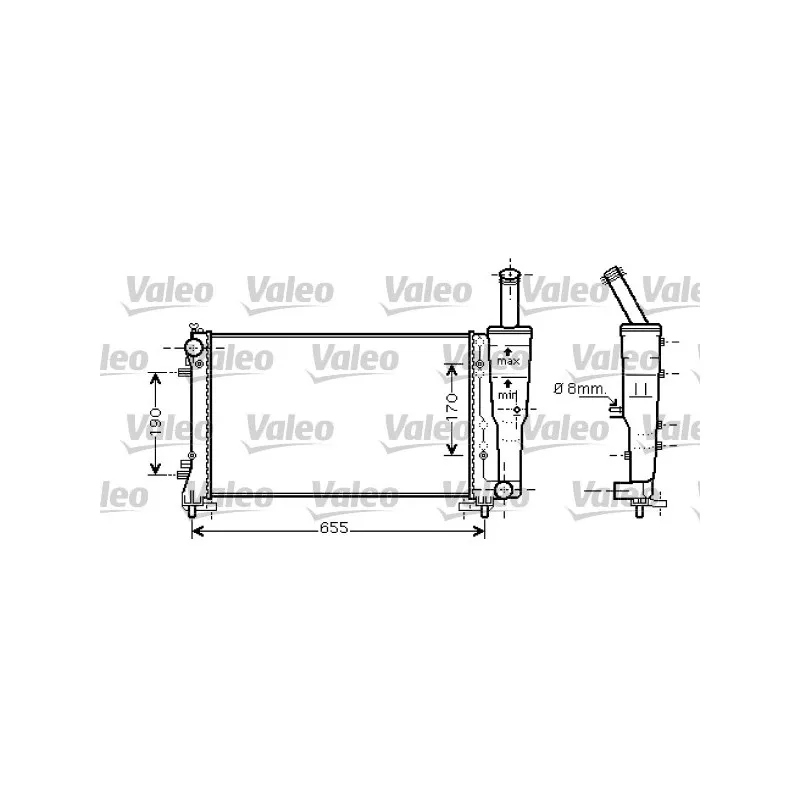 Radiateur, refroidissement du moteur VALEO 734458