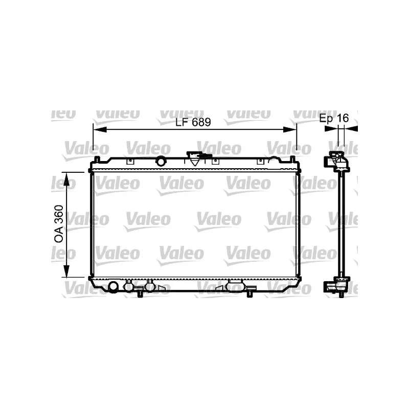 Radiateur, refroidissement du moteur VALEO 734705