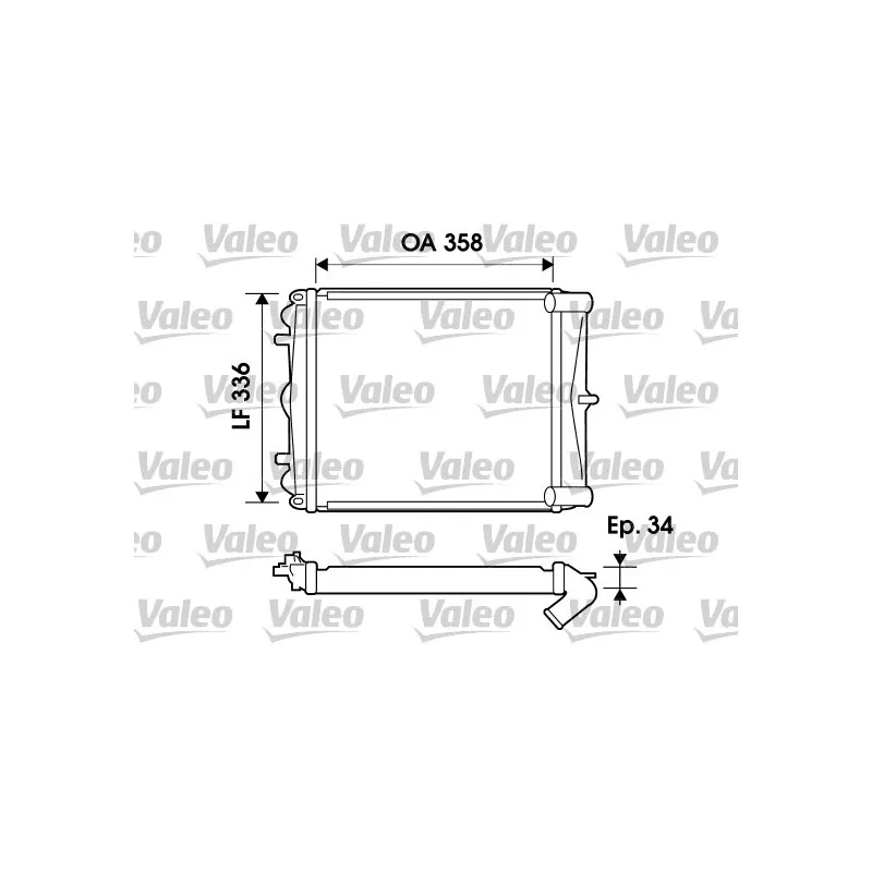 Radiateur, refroidissement du moteur VALEO 734826