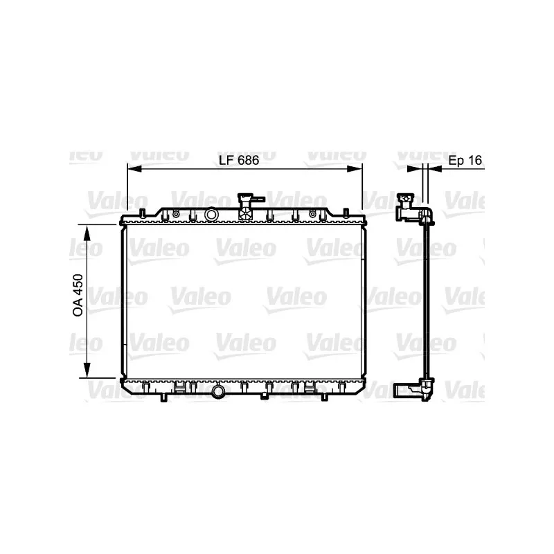 Radiateur, refroidissement du moteur VALEO 735205