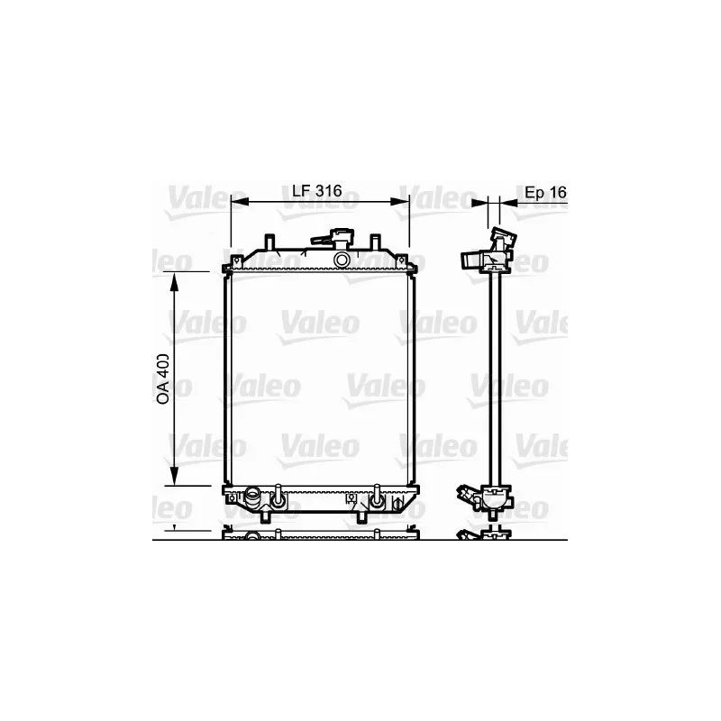 Radiateur, refroidissement du moteur VALEO 735257